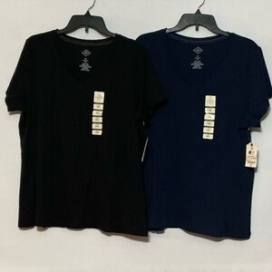 St. John's Bay Women's Short Sleeve V-Neck Tees